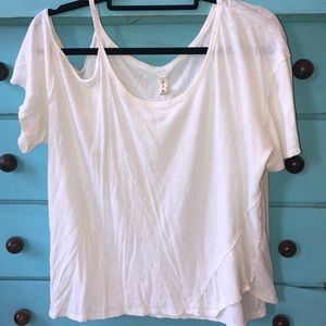 We the free shoulder cut out tee